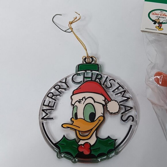 Disney Donald Duck Ornament Pair Kurt Adler Santas World Scrooge Icicle Santa Ĝ - Picture 5 of 11